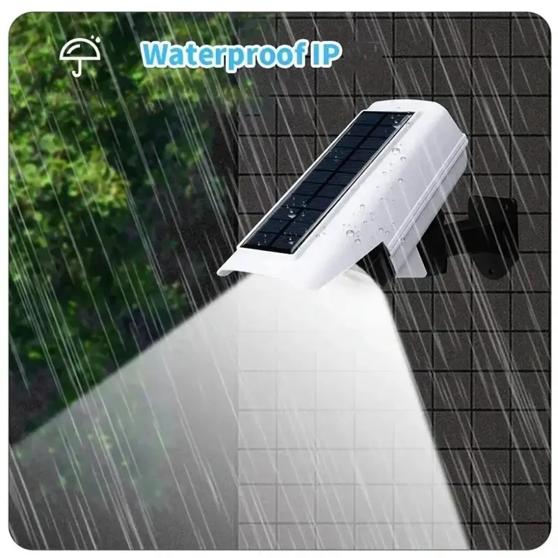 B23B Waterproof Outdoor Motion Sensor Solar Light 77 LED Wireless Fake Siren Security Camera For Garden For Porch Patio