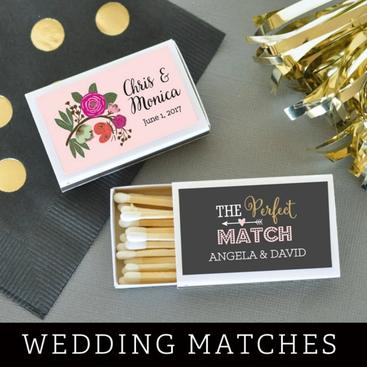 

Wedding Matches - Personalized Matches - Match Box Wedding Matchbox Wedding Favors Matches - A Perfect Match