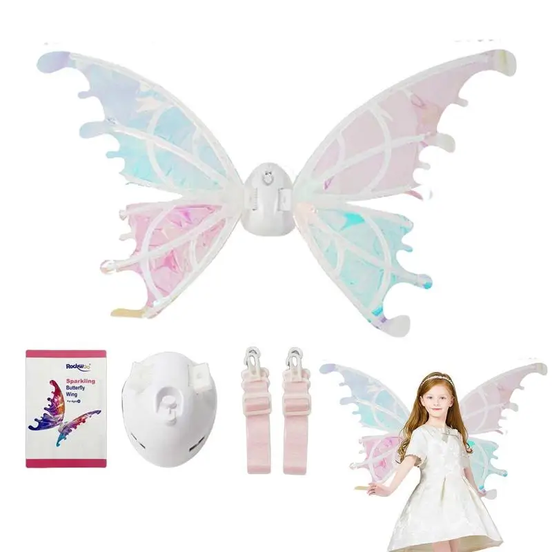 

Light Up Butterfly Wings Electrical Moving Kids Butterfly Wings Pretend Fairy Angel Costume Halloween Dress Up Angel Wings For