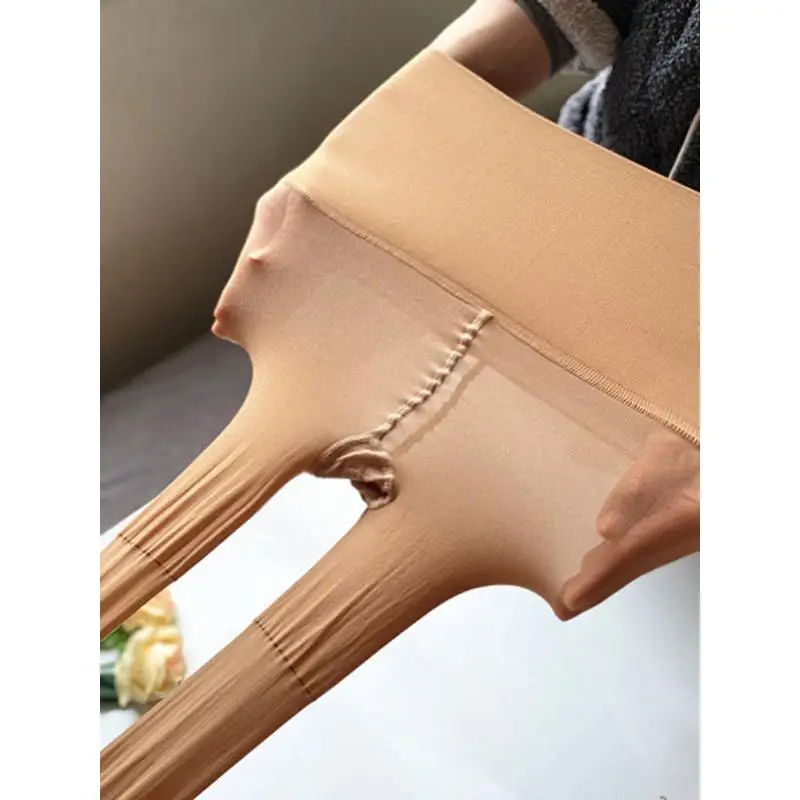 152-178cm Women Ultra Thin Black Skin Sexy Pantyhose Super High Waist Extra Large Size Tube Elastic Matte Velvet Slim Top Leg