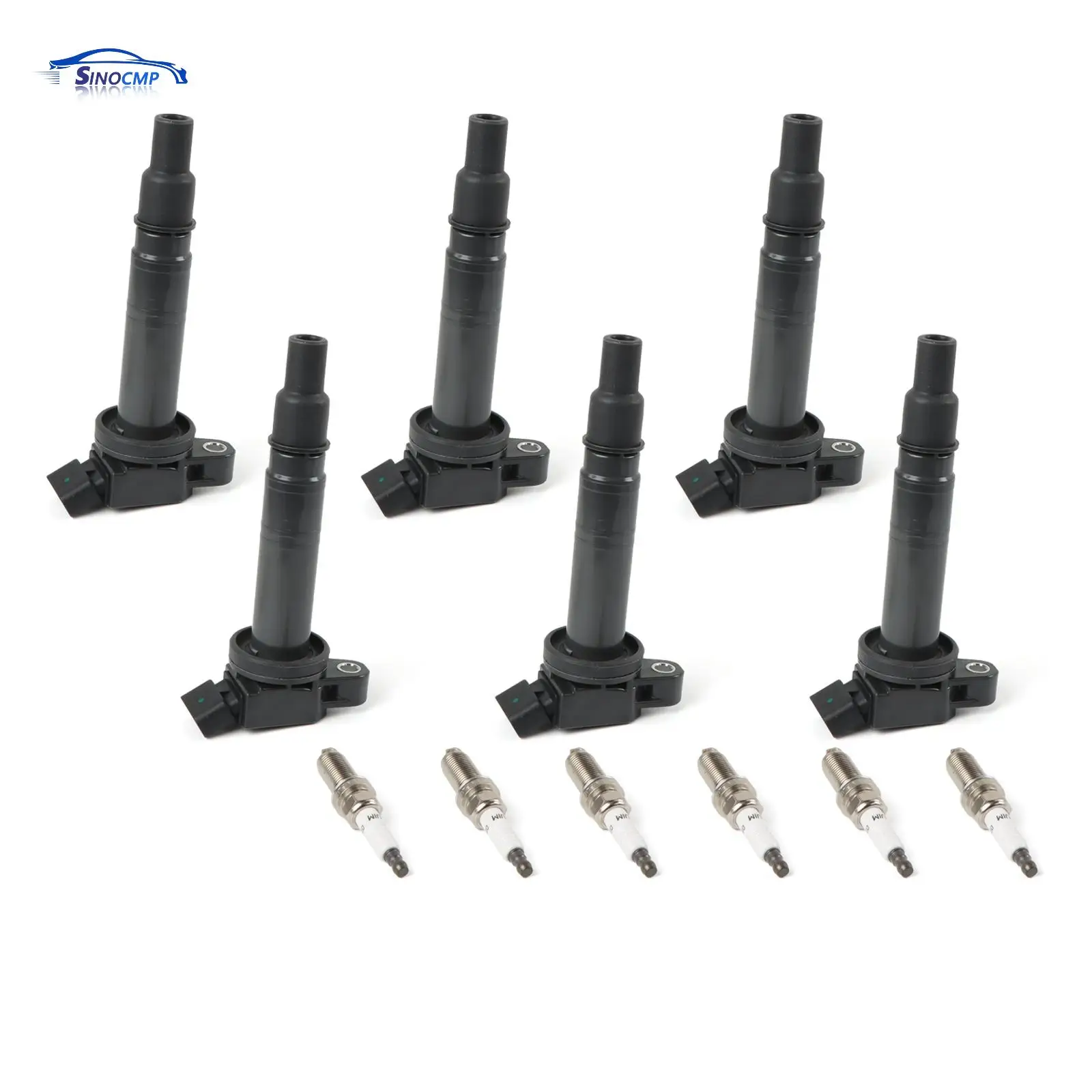 6 Sets Ignition Coil & Iridium Spark Plug Kit For 2003-2019 Toyota Tacoma 4-Runner Camry Solara UF495 90919A2001 B284 9091902248