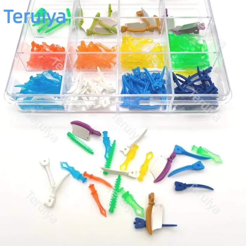 185Pcs Dental Plastic Interdental Wedges Per Box, Oral Dentistry Teeth Wedges Kit, Non-Toxic, Odor-Free & High Temperature Resis