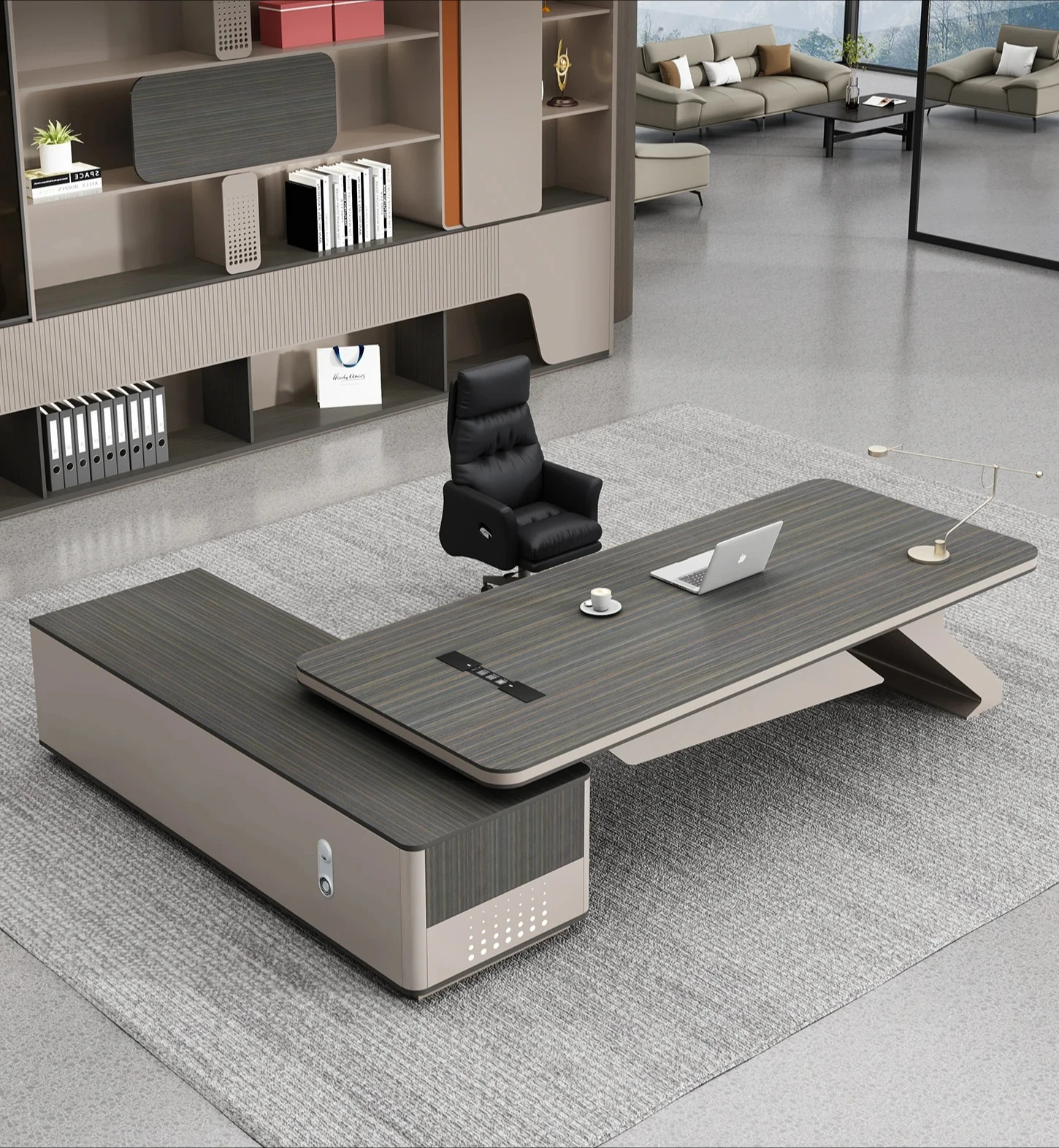 

Легкий роскошный стол начальника, простой современный стул, стол для человека, большой офисный стол менеджера