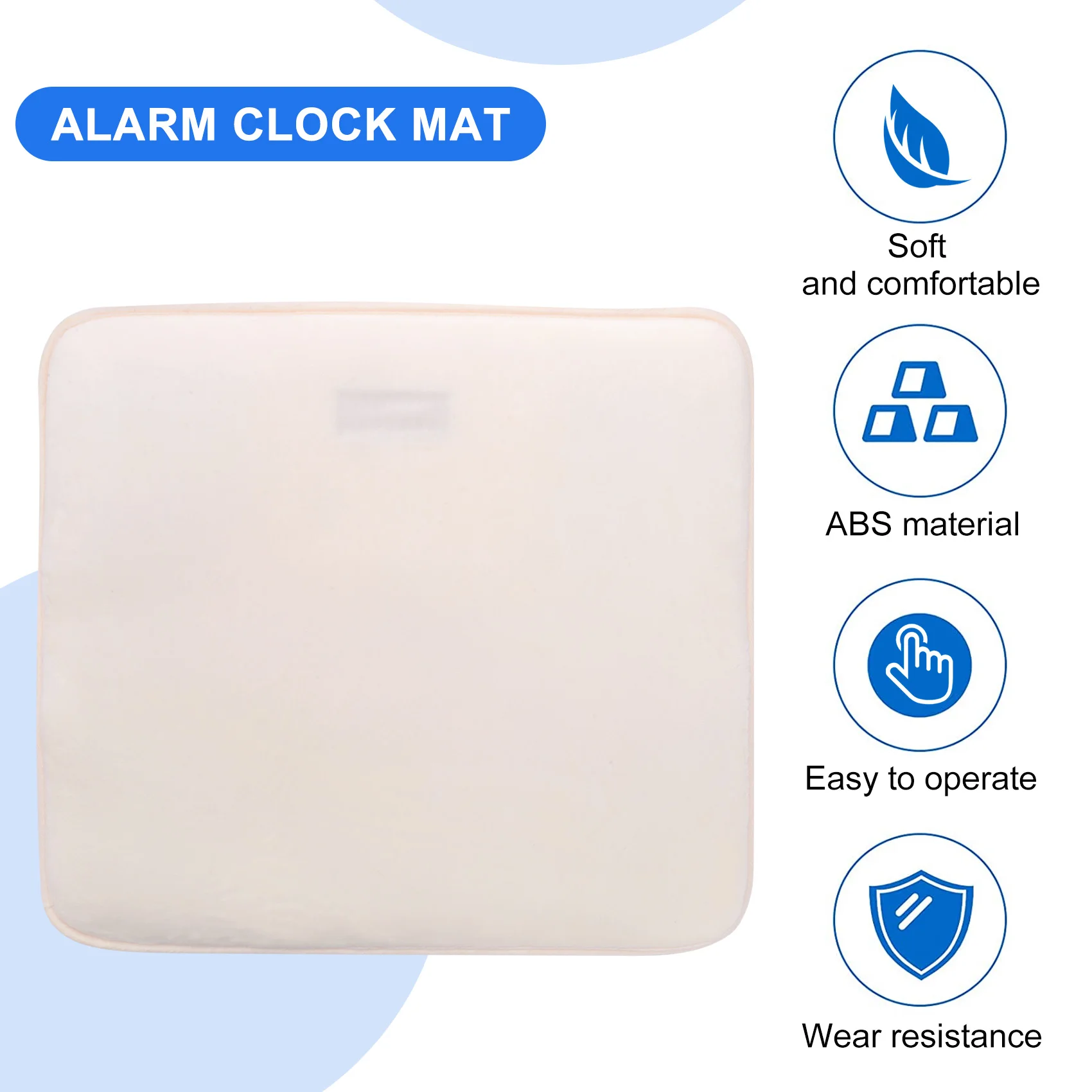X12A-Alarm Clock Stand On Pressure Sensitive Battery Smart Alarm Clock Mat Floor Rug LED Time