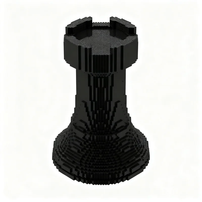 5201pcs MOC Chess Piece - Castle Rook Sculptures Model Toy Building Blocks Construction Christmas Gift Education Birthday Art
