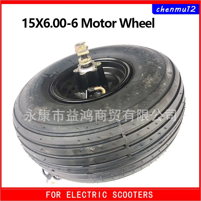 High quality 15X6.00-6 Motor Wheel Hub with Tubeless tire 15*6.00-6 tyre for Electric Scooter 168CC Karting Go Kart Motorcycle