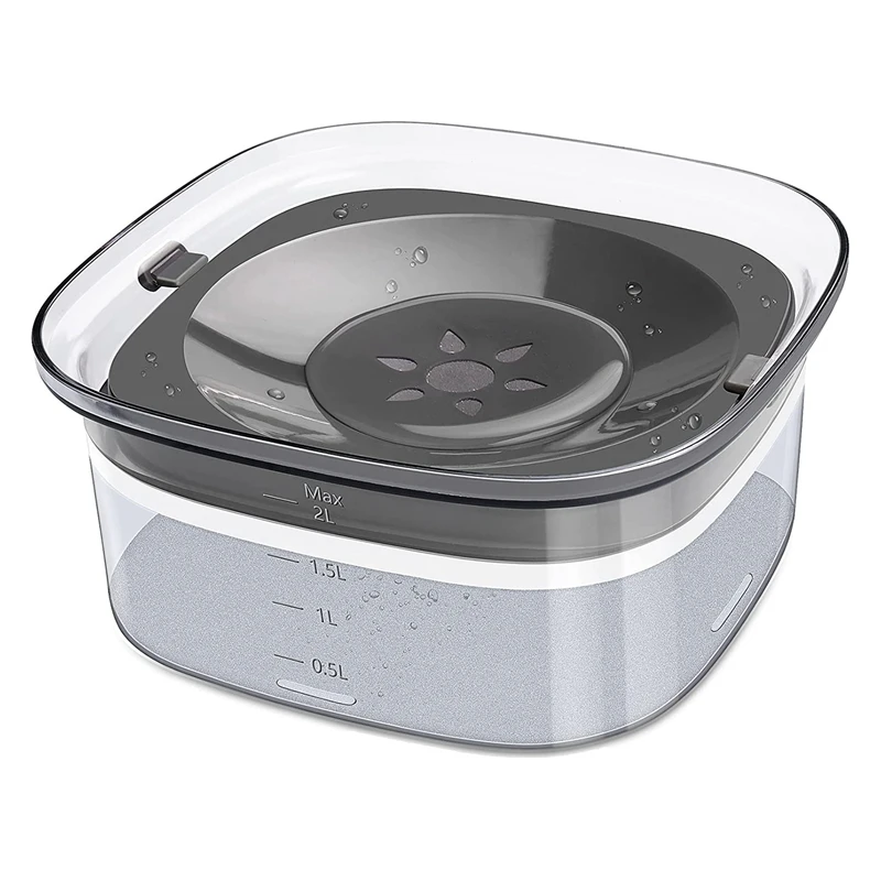 

Миска для воды для собак, миска для медленной подачи воды, 70 унций, без разлива, стандартный диспенсер воды, видимая миска для медленной питьевой воды объемом 2 л