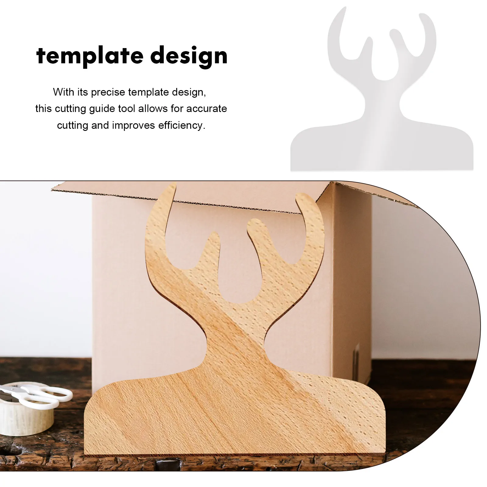 

Clear Acrylic Charcuterie Board Handle Template Stencil Reusable Woodworking Gadget Precise Design Easy to Use