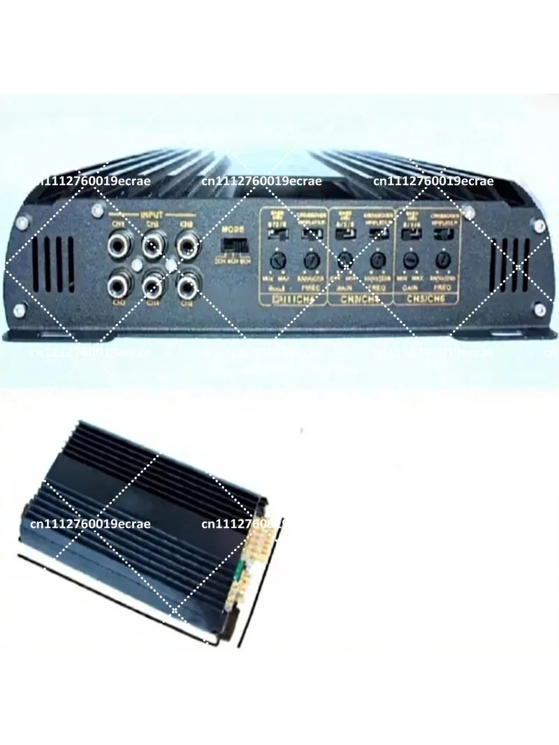 12V Six Channel 120Wx6 Car Audio Power Amplifier with Subwoofer Midrange 3-Way Crossover