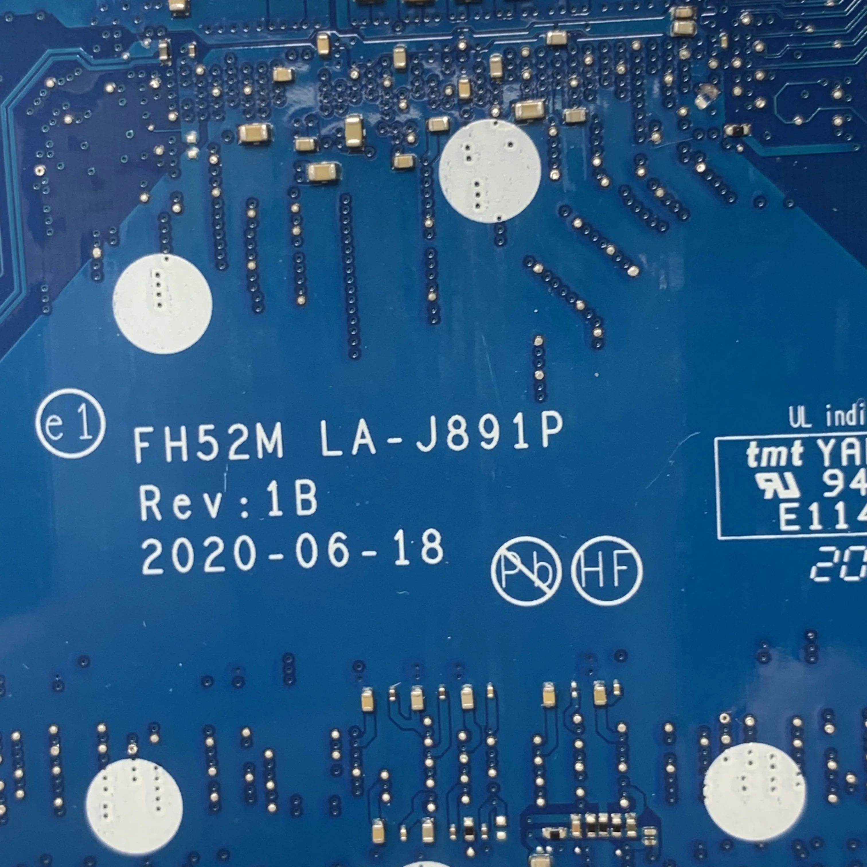 

FH52M LA-J891P NBQ7K1100 Mainboard For ACER AN515-52 Laptop Motherboard W/ SRH84 I5-10300H CPU N18E-G0-A1 GTX1660Ti 100% Tested