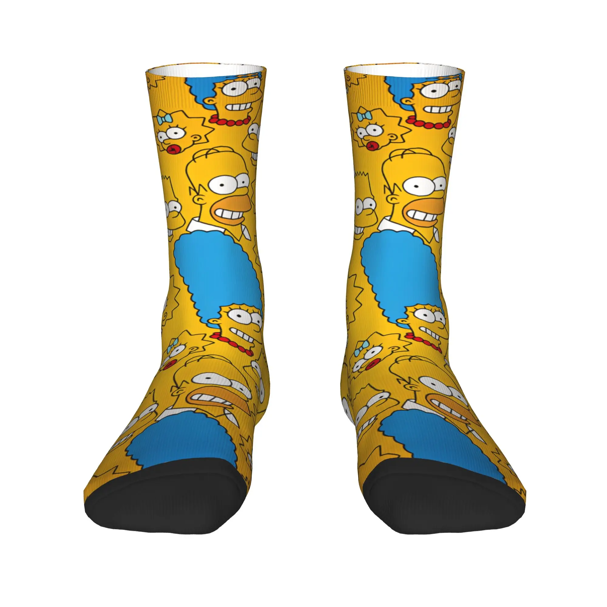 The S-simpsons  Stockings  Leisure Socks Women Men Medium Soft Socks Autumn Cycling Design Non-Slip Socks Gift