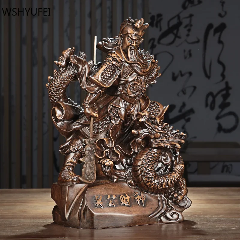 Imagem -02 - Tradição Guan yu Escultura Feng Shui Decoração Sala de Estar tv Gabinete Feng Shui Ornamentos Resina Artesanato Acessórios para Casa