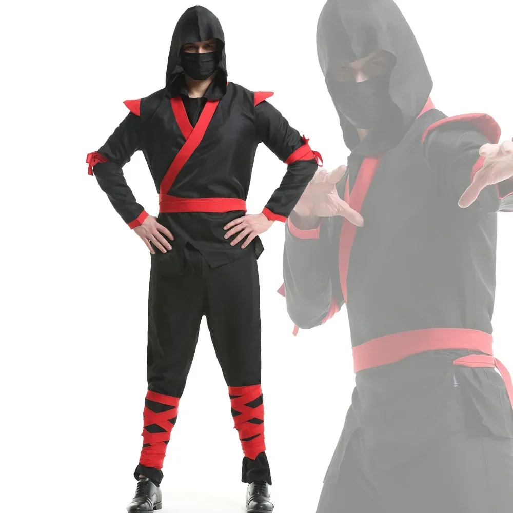 

Halloween Cosplay Costume Adult Stealth Warrior Costume Black Masked Assassin Clothing