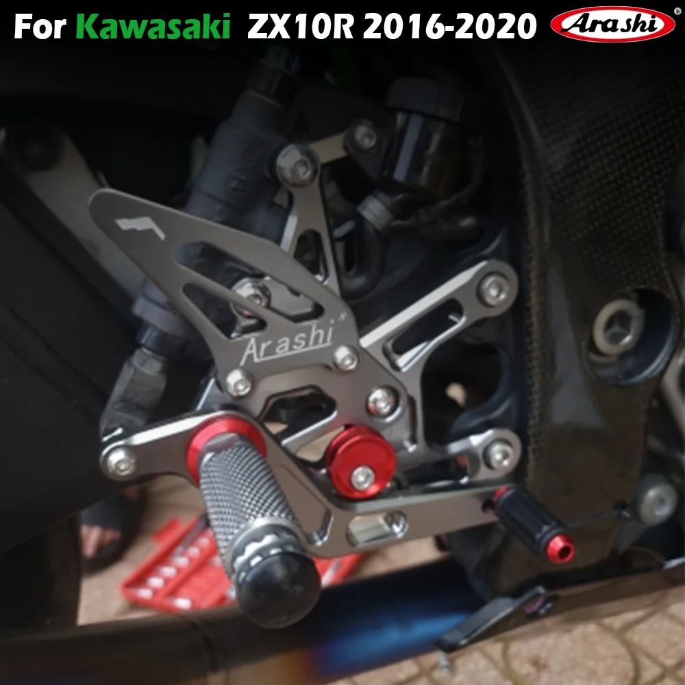 Arashi Motorcycle accessories footrest footpeg pedal foot peg Rearset Rear Set foot rest For KAWASAKI ZX10R 2016-2019