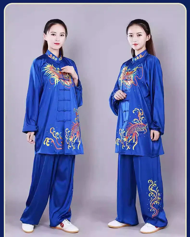 Tai Chi Clothes Kung Fu Martial Arts Uniform Competition Performance Clothing Embroidery for Men for Women Unisex 2023 New