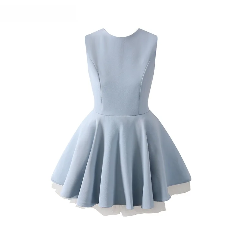 color-blo-lace-hebe-svel-ballet-skirt-ele-high-waist-ort-dr-princ-sle-round-ne-no-button-summer-dr