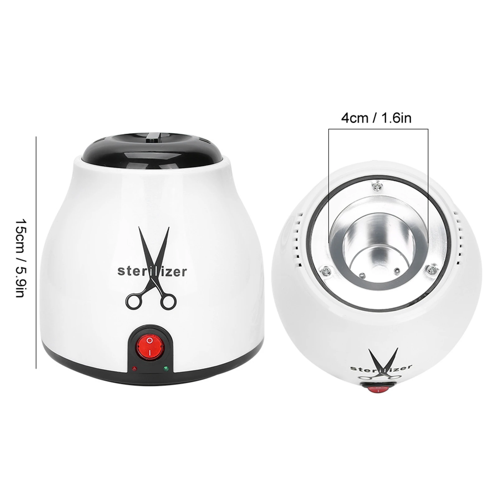 100W Nail Art Tools Cleaning Machine Heating High Temperature Cleaning Tool with Quartz Beads Black