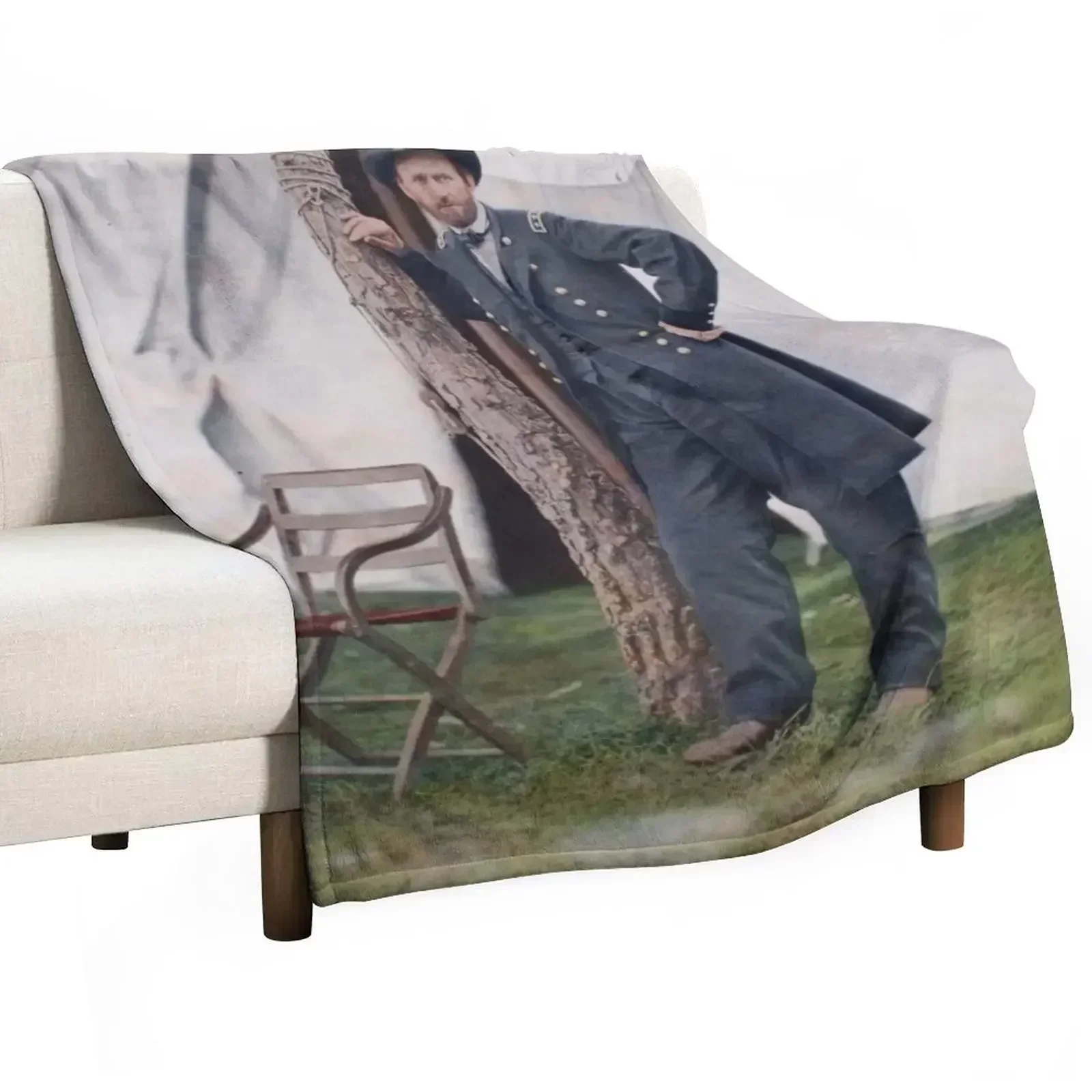 Ulysses S. Grant at Cold Harbor, 1864 Throw Blanket warm for winter Tourist Bed Blankets