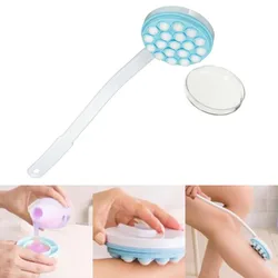 Lange Steel Crème Lotion Applicator Back Massager Scrubber Body Scrub Scrub Reinigingspenselen Voor Spa Badkameraccessoires