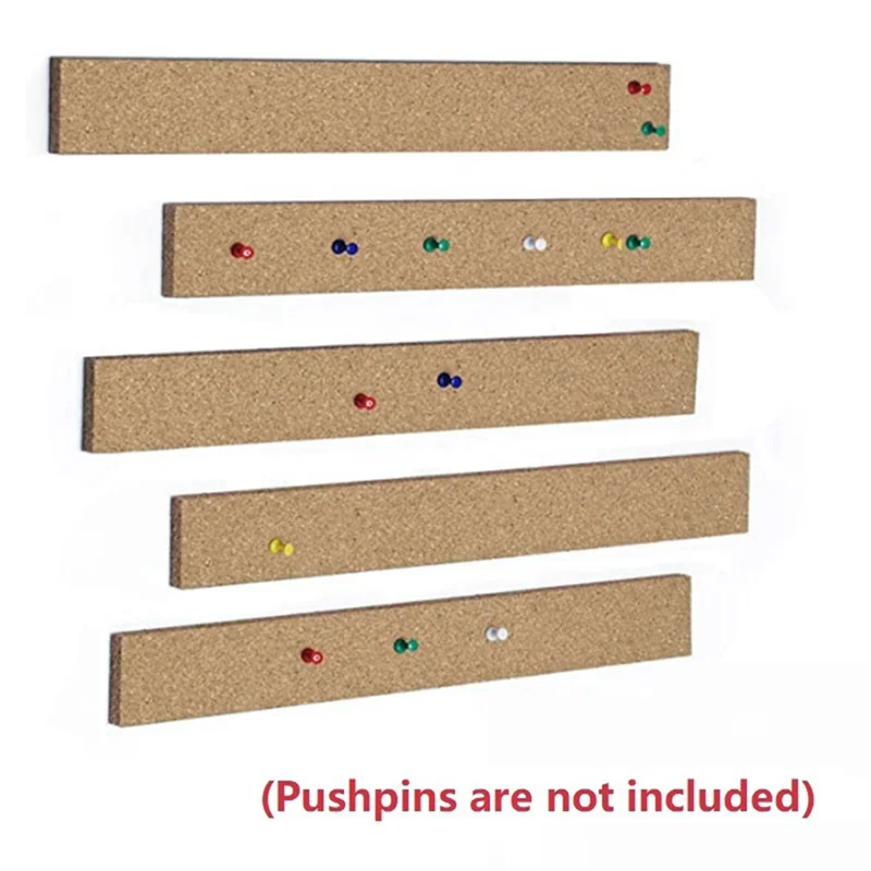 

Advanced 5Pcs Cork Board Strips Self-Adhesive Long Cork Board For Wall Desk Home Classroom Office For Paste Notes Photos Schedul