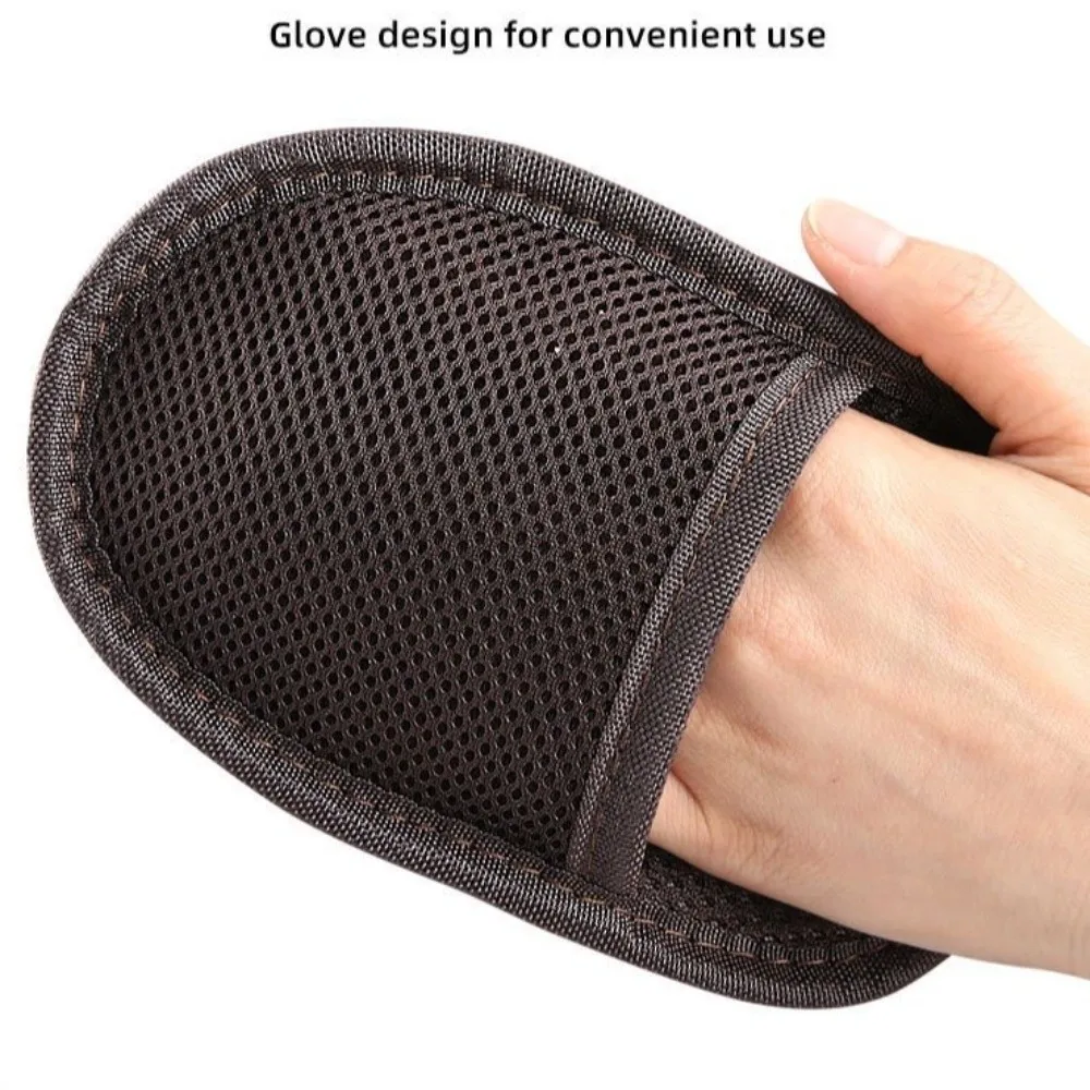 Quality Labor-saving Shoes Polished Gloves Mesh Fabric Shoe Care Handbag Leather Brushes Shoe Care Brush Shoes