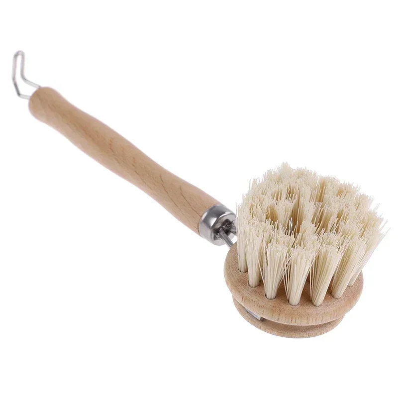 Bamboo Kitchen Cleaning Brush Natural Dishes Pots Pans Sink Washing Brush Eco-friendly Clean Scrubber Brush Cleaner