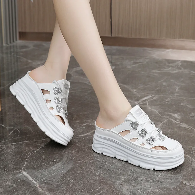 New Arrival Women Casual Shoes Chunky Sneakers Platform Wedge Hidden Heel Women Leisure Shoes Summer Sneaker Women