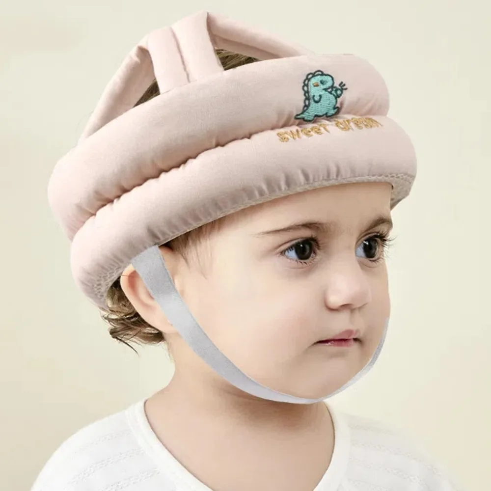 Capacete protetor respirável para crianças, chapéu de proteção seguro para bebês, padrão de desenho animado, padrão de dinossauro, bonés infantis anti-acidente