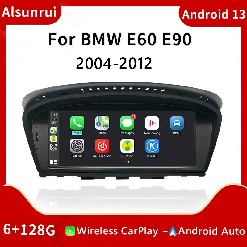 Wireless Carplay 2 din Android 13Car Radio For BMW Series 5/3 E60 E61 E62 E63 E90 E91 Screen CICCCC GPS Navigation Multimedia 4G