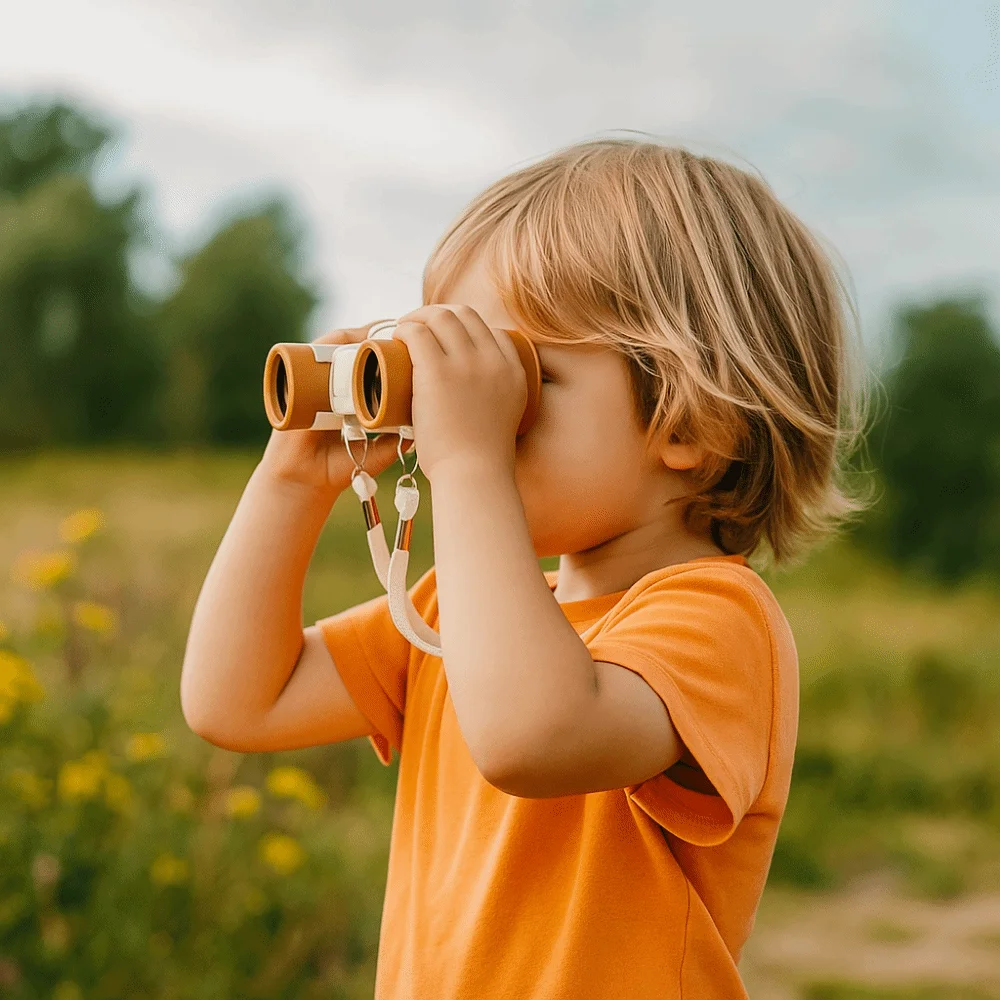Multicolor Binoculars Rubber ABS Plastic Telescope Magnifying Glass Eye Protection High Magnification Magnifying