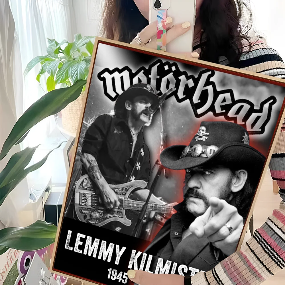 Singer L-Lemmy K-Kilmister Anime poster adesivo di carta impermeabile appiccicoso Coffee House Bar Kawaii Room Decor