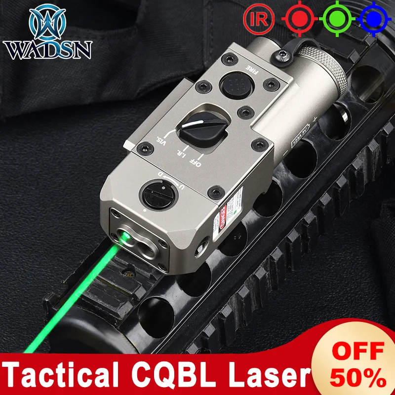 

WADSN Tactical Metal CQBL-1 Red Green Blue Dot IR Laser Pointer Fit 20mm Picatinny Rail Weapon Scout Lamp Airsoft Accessories