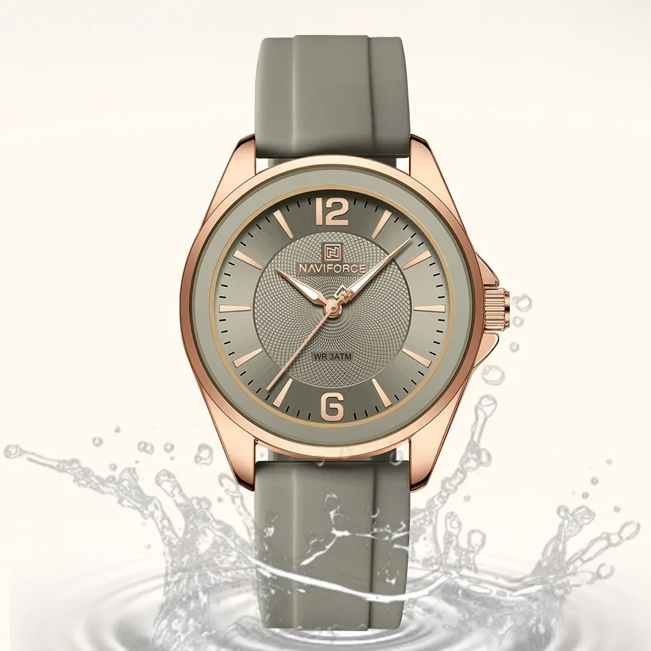 

Top Brand NAVIFORCE Women's Watches Sport Silicone Strap Wristwatch Women Quartz Watch Clock Gift Reloj Mujer relogios feminino