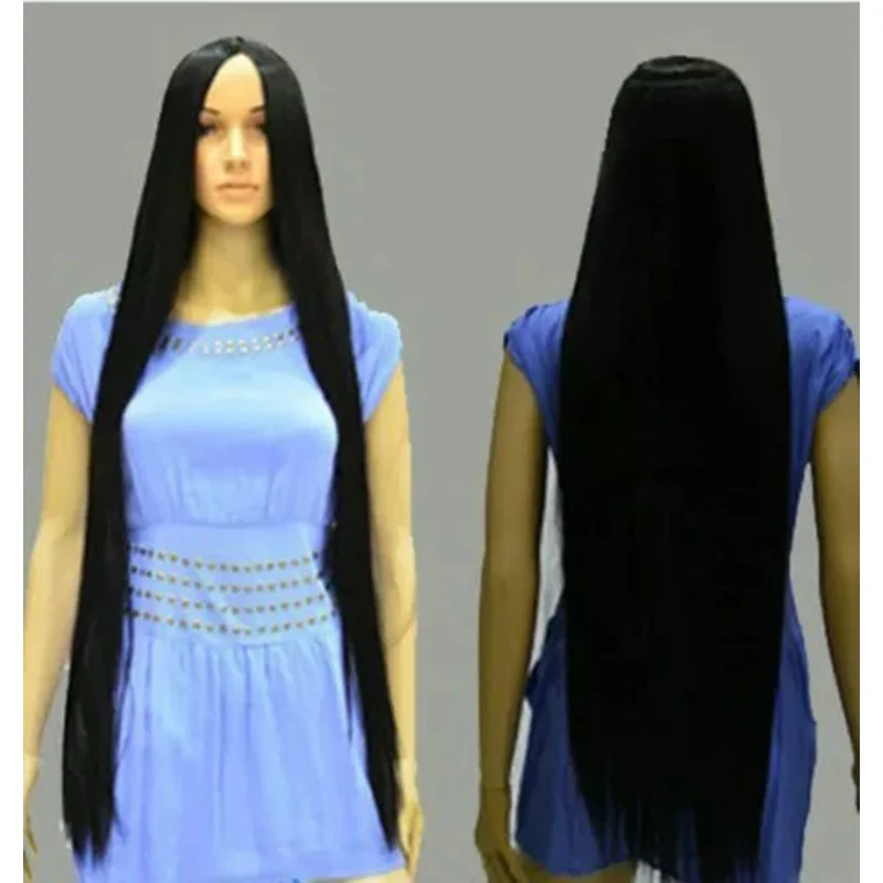 

> > Charming Bla 39inch Extra long Straight Cosplay wig AE258