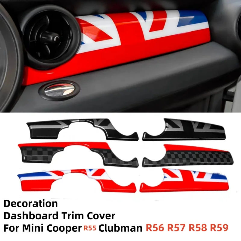 Nuevo Material de PC cubierta de plástico Color clásico tablero embellecedor coche para Mini Cooper S R55 Clubman R56 R57 R58 R59 Auto