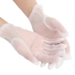 Guantes cortos de malla de seda suave, guante transparente fino y cómodo, transpirable, para conducir, suministros de boda cómodos