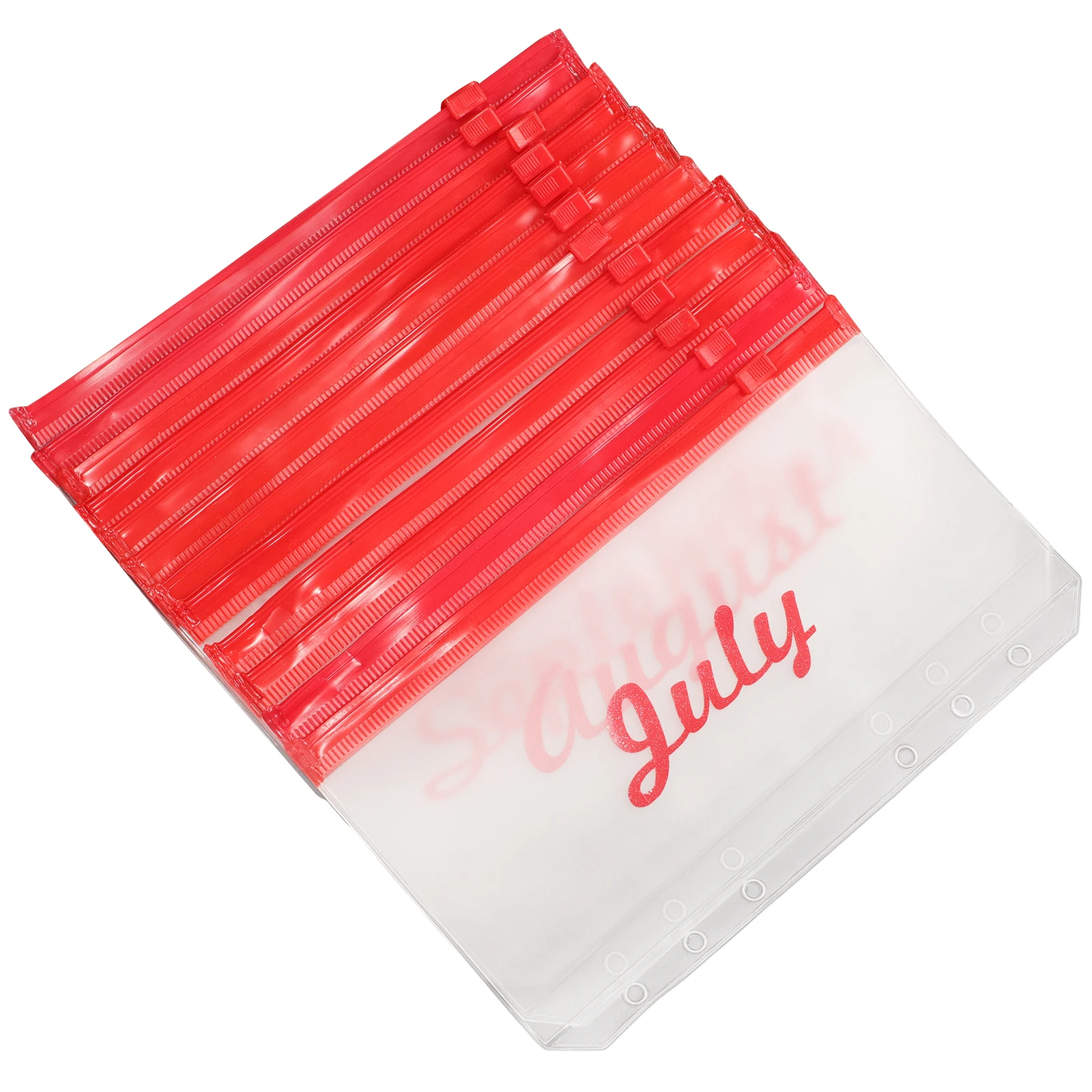 

12 Pcs Budget Envelope Bag Loose Leaf Pockets Binder Document Filing Bags Cash Loose-leaf Zipper Pvc Money