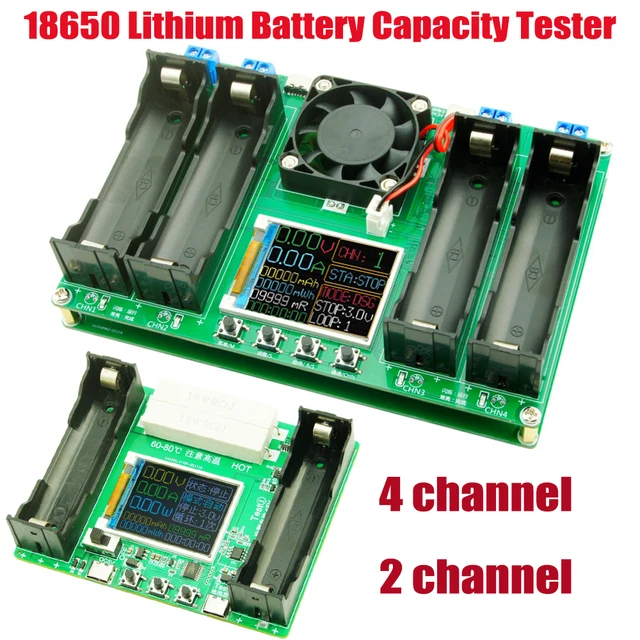18650 Tester pojemności baterii litowej MAh MWh Typ-C Cyfrowy moduł detektora mocy baterii Cykl pracy 18650 Tester baterii