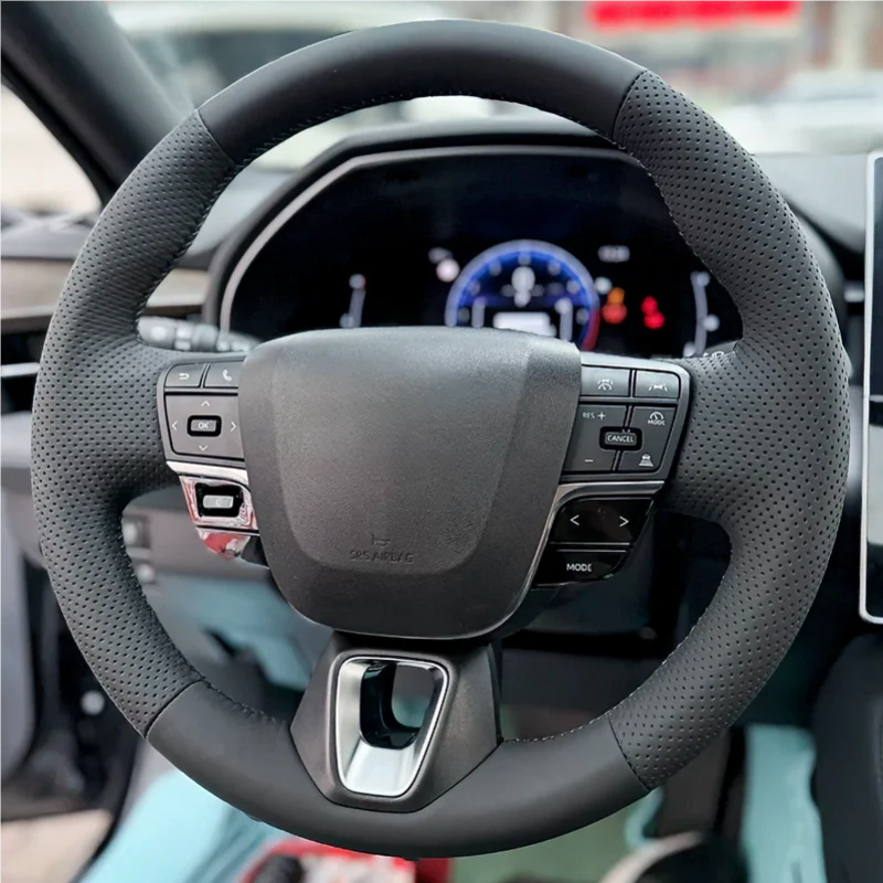 For Toyota Camry hand-stitched steering wheel cover Avalon Alphard Vellfire Crown anti-slip special full-wrap cover