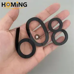 Adhesive 3D House Number Sticker Door Plate Sign Outdoor Mailbox Apartment Hotel Room Address Number Modern Home Stickers Plaque