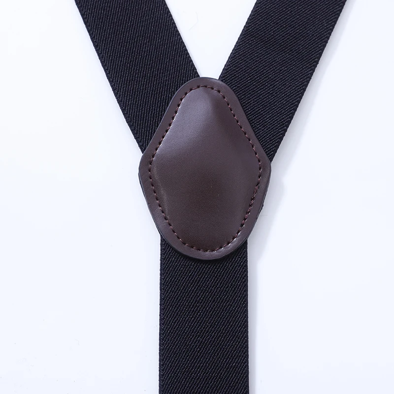 Vintage Suspenders for Men Heavy Duty Big Tall 3.5*120cm Wide Y Back 6 Metal Clips Adjustable Elastic Trouser Braces Strap Belt