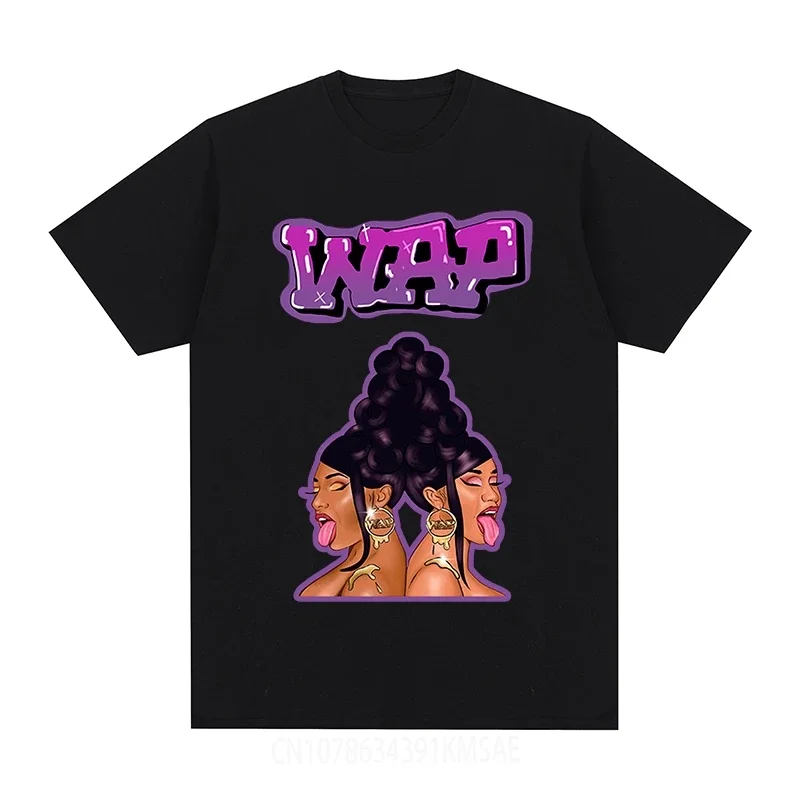 Cardi B Megan thee Stallion WAP Hip Hop Rap Summer t-shirt Cotton Men T shirt New TEE TSHIRT Womens tops