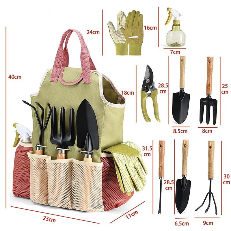 Heavy‑Duty 10 Pcs Gardening Tools Set, Portable Garden Hand‑Tool Kit With Carry Bag, Durable Gardening Supplies Perfect Gift