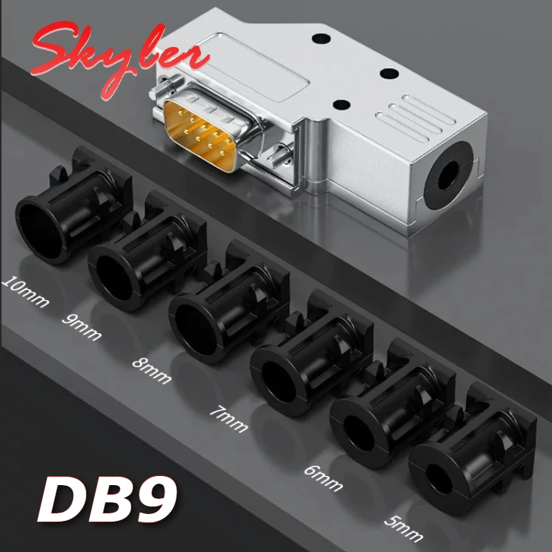 Metal Shell Mini DB9 Connector 90 Degrees RS232 Serial Port Terminal Industrial Grade Right Angle L-type 9pin Male Female Plug