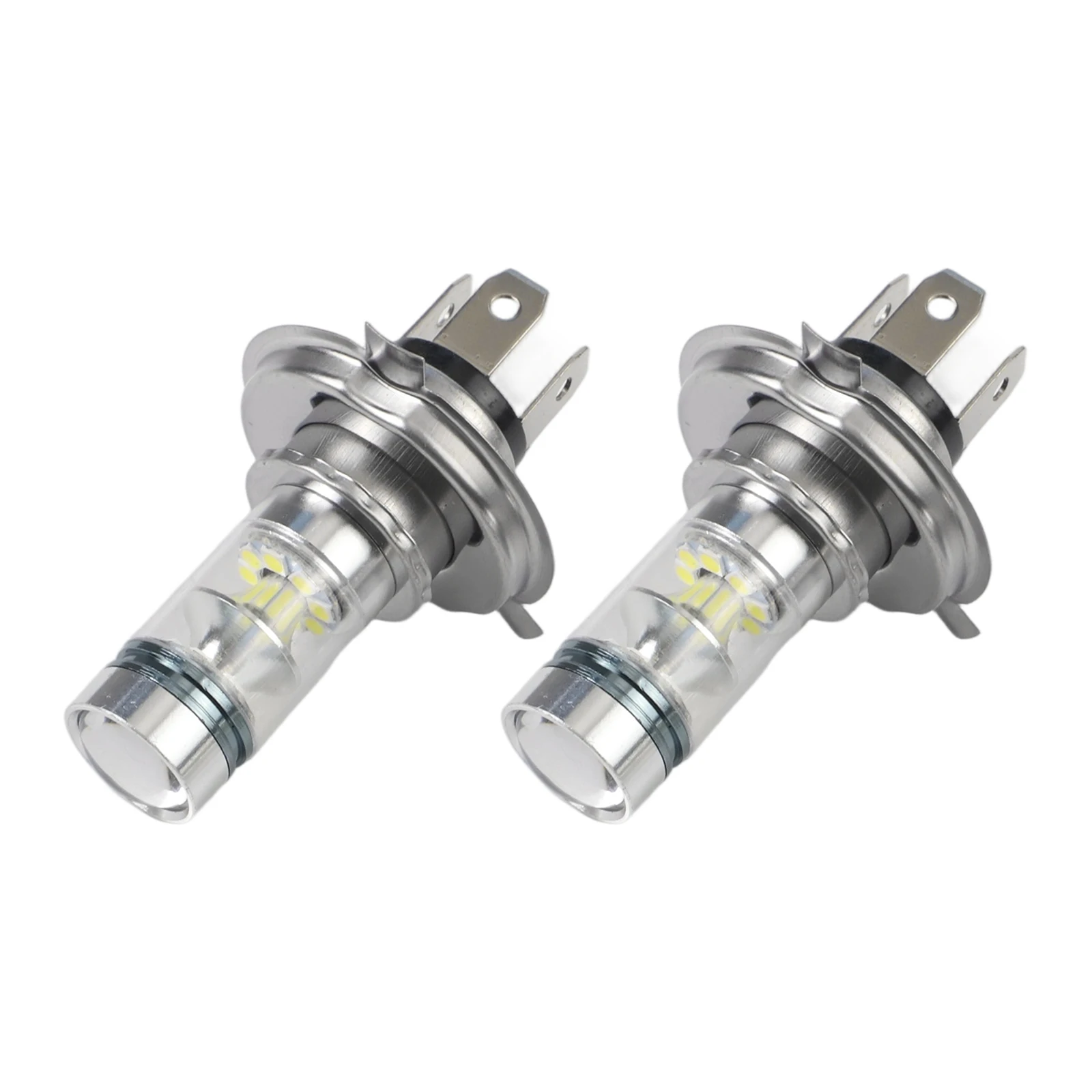 2Pcs 1800LM H4 LED Headlight Bulbs Canbus No Error H4 8000K 20-LED Hi/Lo Beam 15W Car Head Lamps  White Auto Light