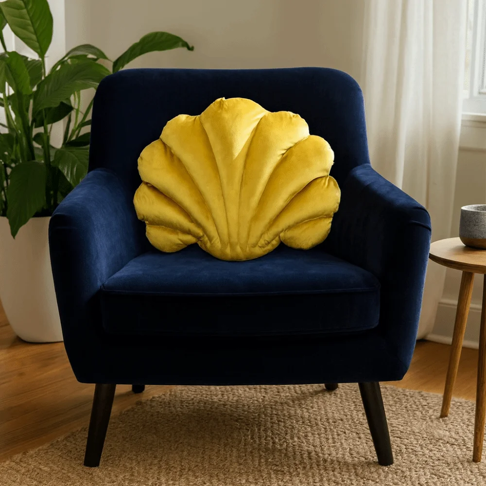 Simulation Dutch Velvet Shell Cushion Skin-friendly Breathable Sofa Waist Pillow Soft Comfortable Shell Gift