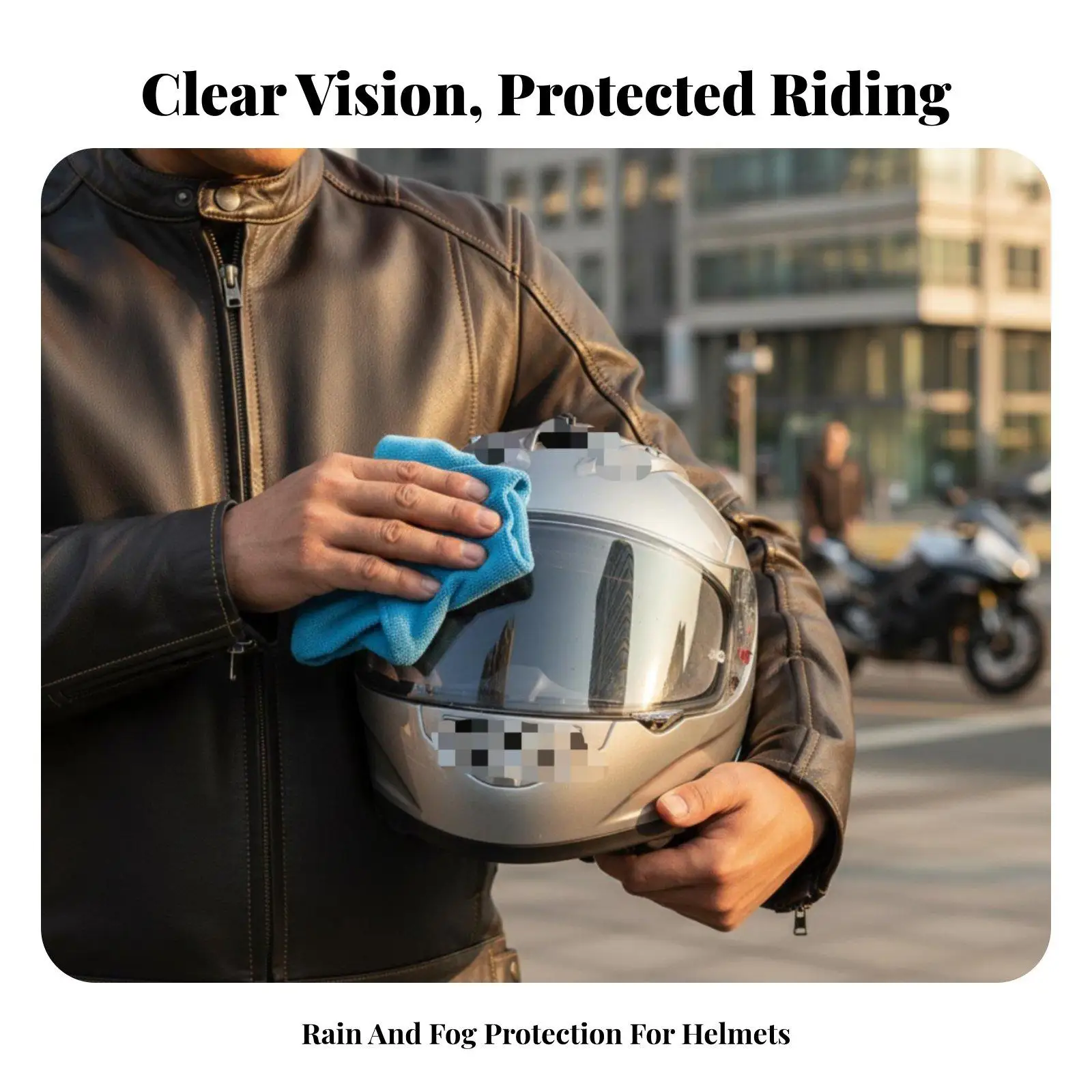 Motorcycle Helmet Visor Anti Rain Film PET Nano Coating Fog Proof Universal Fit for Road Bike Helmet
