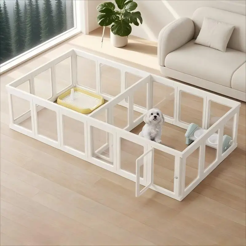 Acrylic transparent dog game fence indoor portable waterproof easy to assemble safe and stable