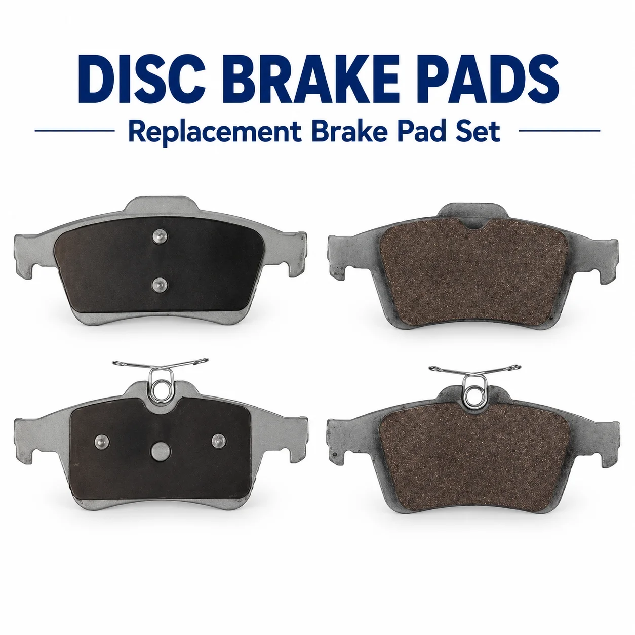 Rear Disc Brake Pad Set for Renault Laguna Estate Break OE 2413701 Low Dust Ceramic Rear Axle Braking Pads Replacement