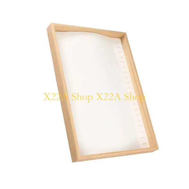 ネックレスリングのための多機能のユニークなウッドジュエリートレイスタッフジュエリーオーガナイザー